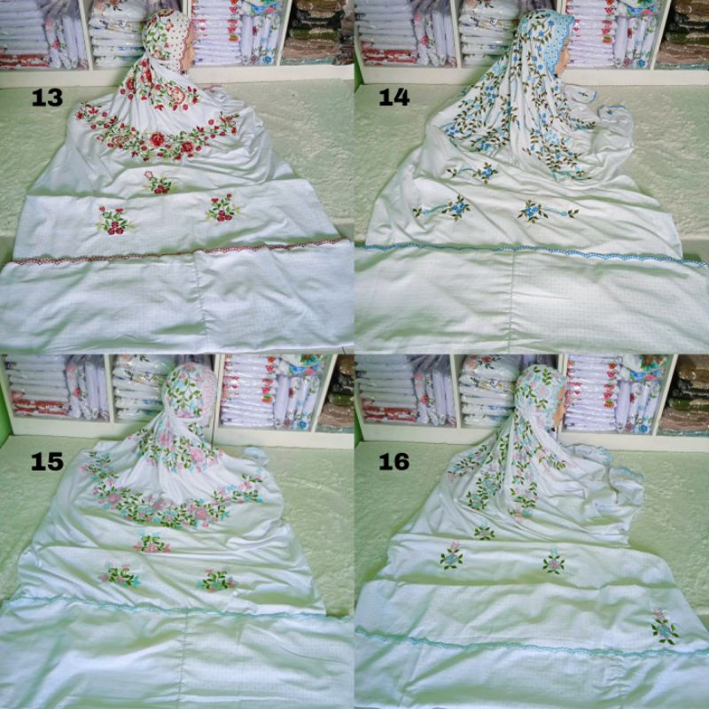 MUKENA TERUSAN JUMBO SEMI SUTRA BORDIR MUKENAH JUMBO SEMI SUTRA DEWASA