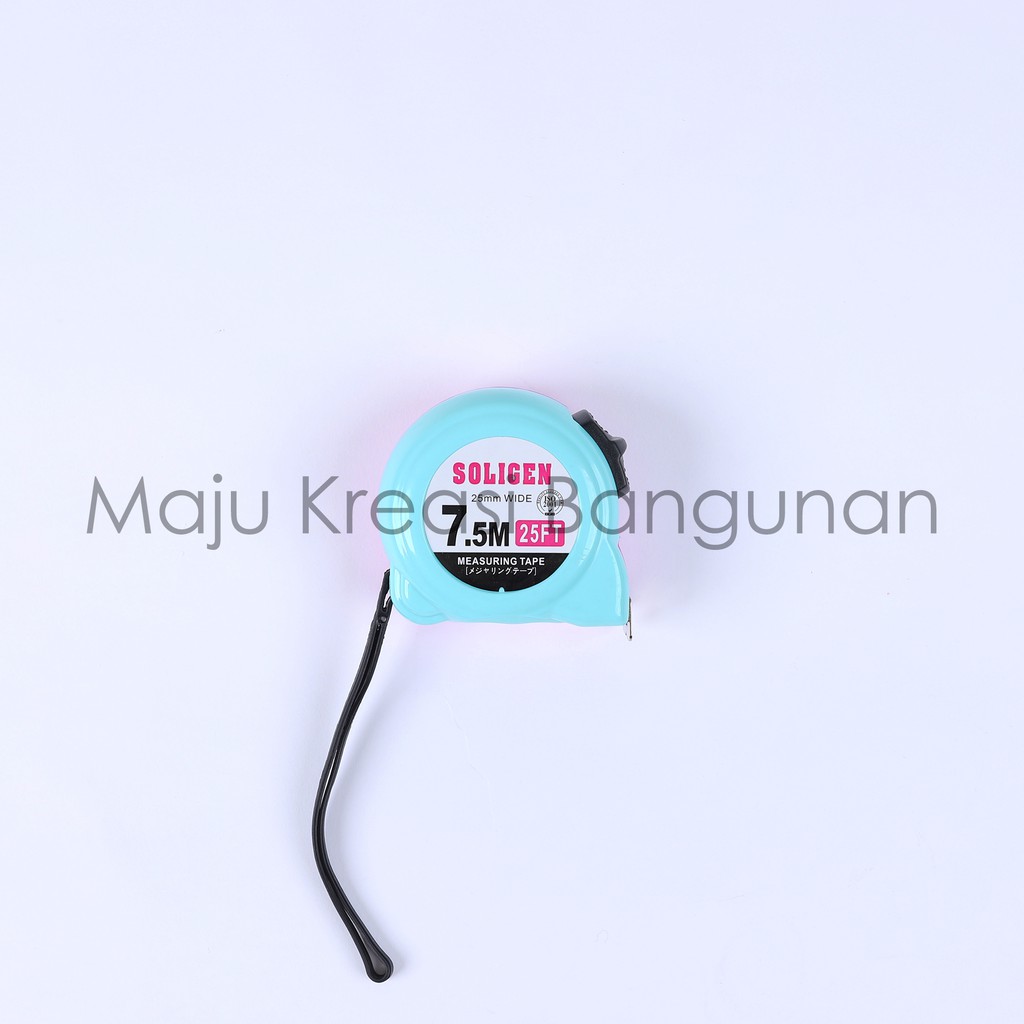 Meteran Bangunan Roll Soligen 7,5M 7.5 Meter Rol Measuring Tape 7,5 7.5M