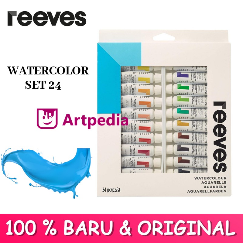 REEVES Watercolor Paint Set 24 pcs / Cat Air merk Reeves | Shopee Indonesia