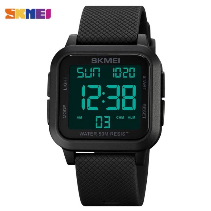 Jam Tangan Pria SKMEI Digital 1894 Men rubber Jam Tangan LED hitam