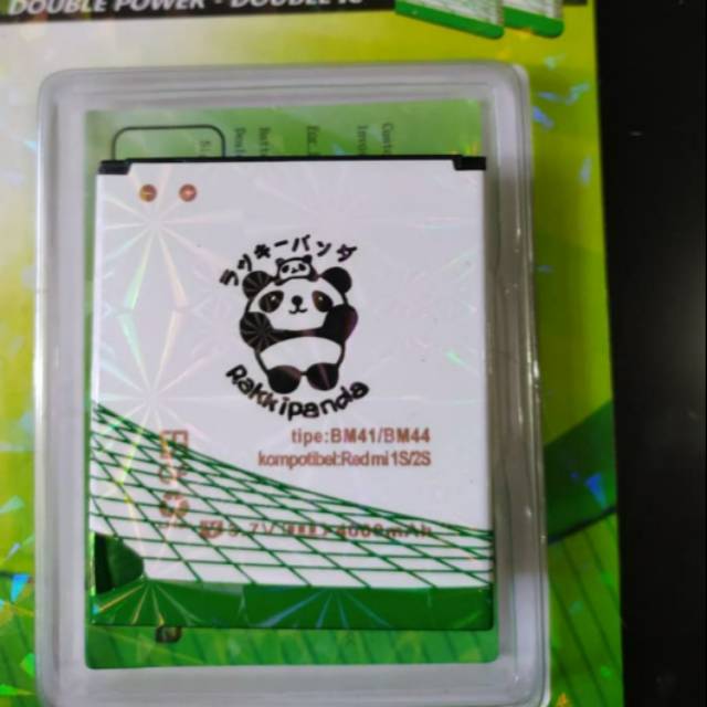 Baterai Batre Battery RakkiPanda BM41 BM44 Xiaomi Redmi 1s / 2s Bm 41 Bm 44 Double Power
