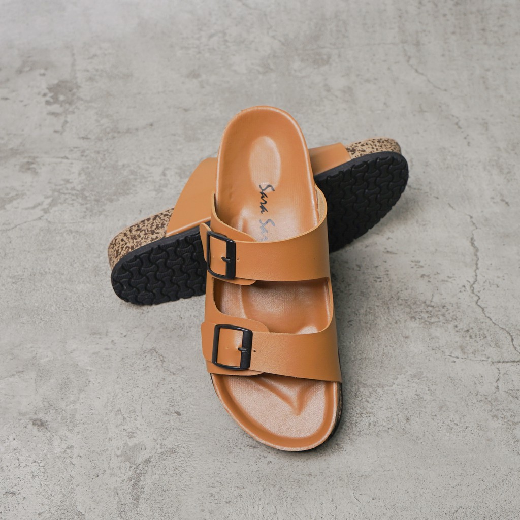 Sara Sara JINNY Sandal Selop Wanita sandal gesper ban dua sandal selop cewek kasual terbaru