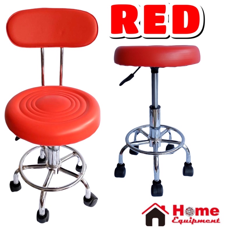 KURSI KANTOR KURSI SERBAGUNA KURSI ADA RODA DAN BISA BERPUTAR 360° HARGA MURAH (ADA SANDARAN DAN TANPA SANDARAN) KUAT KOKOH ELEGAN NYAMAN DIDUDUKI-MERAH