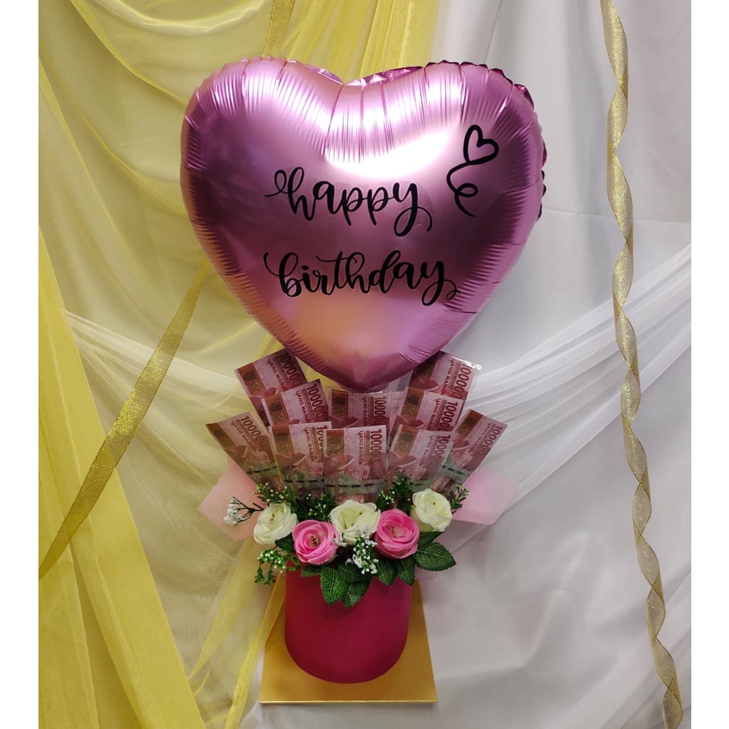 

Bloom Box Ballon 100.000 | Bloom Box uang| Buket Bunga | Bunga Box 5