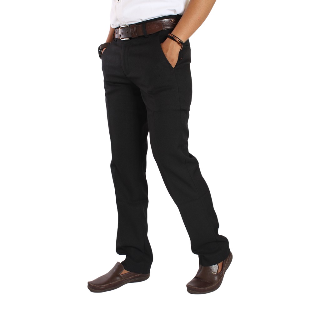 celana kantor / celana formal burlois warna hitam