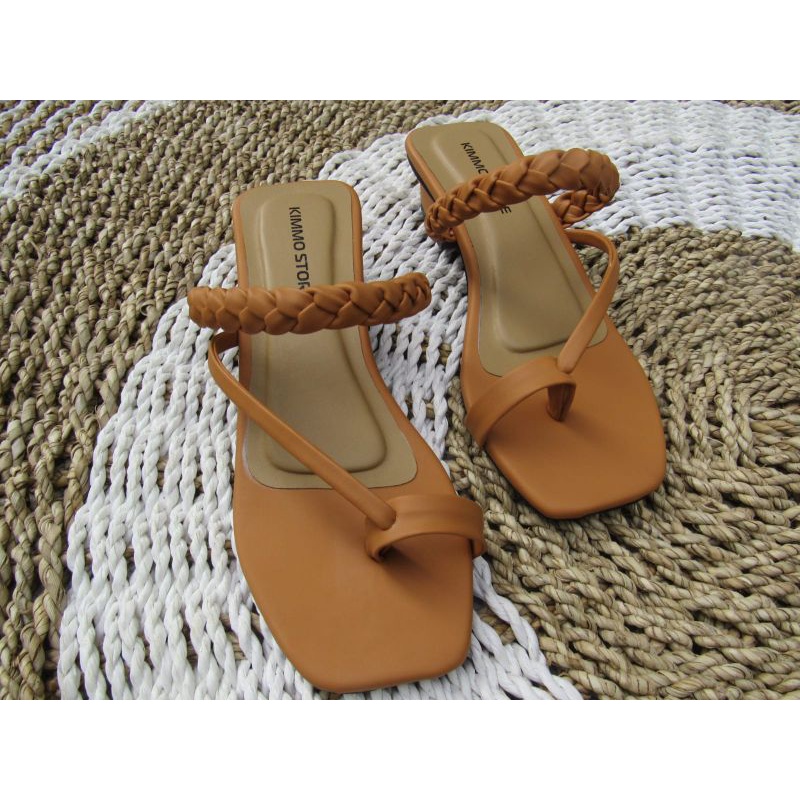 SANDAL WANITA HAK BUNGKUS 3CM KEPANG JEMPOL AL -47