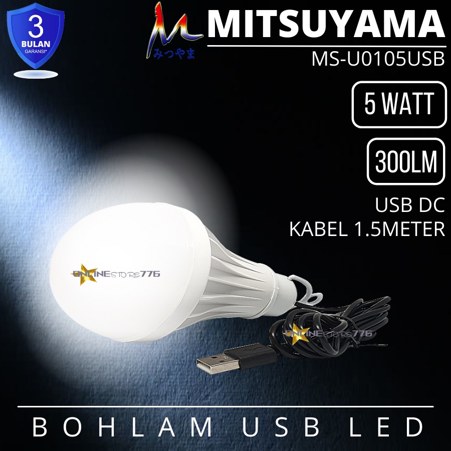 BOHLAM LAMPU USB MITSUYAMA 5W / BOHLAM LAMPU LED USB 5 WATT