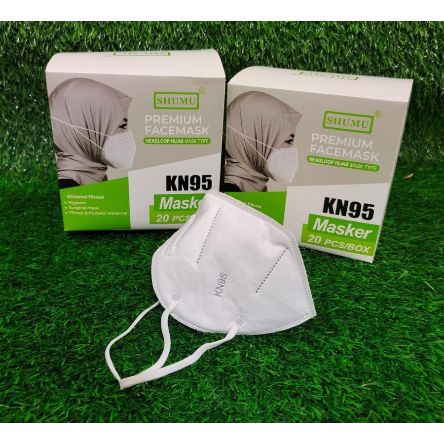 MASKER KN95 SHUMU HIJAB / HEADLOOP - 1 BOX ISI 20 PCS