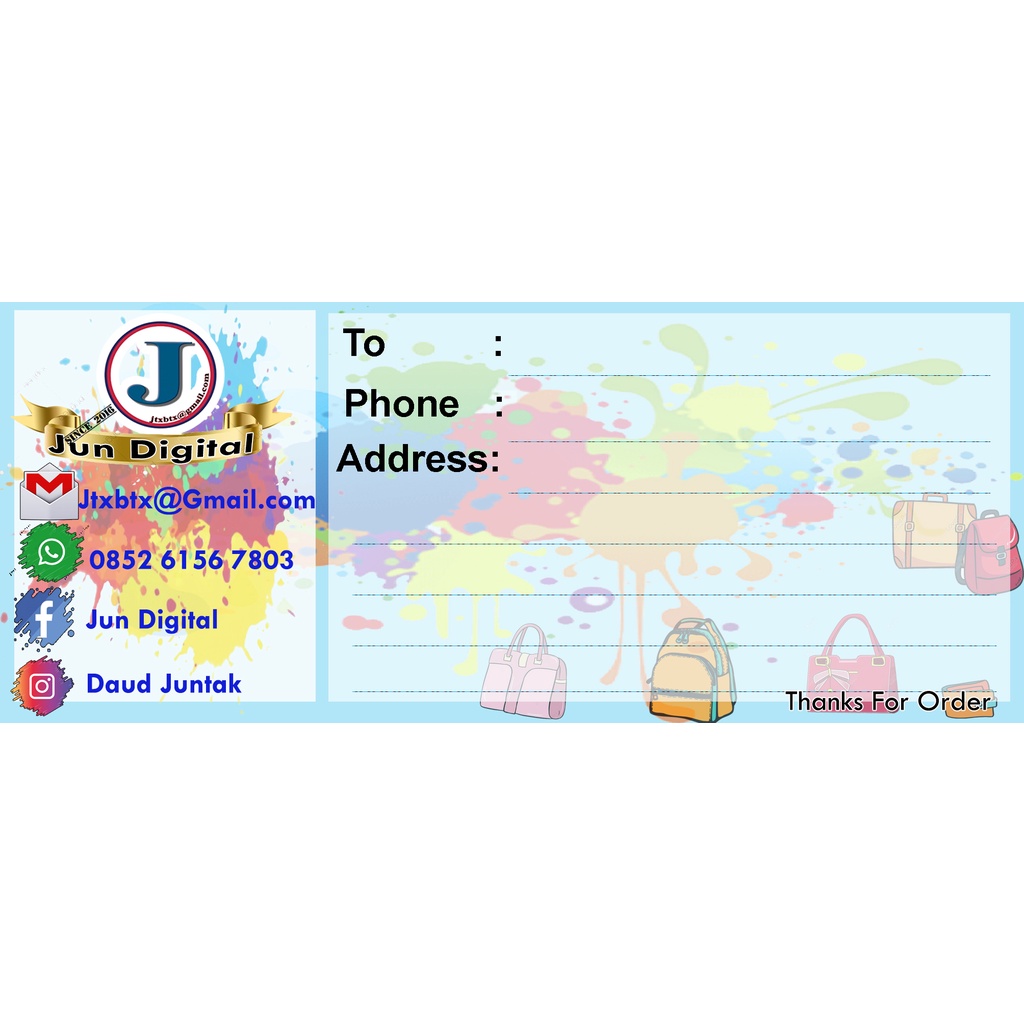 

Stiker Olshop COSTOM TERMURAH