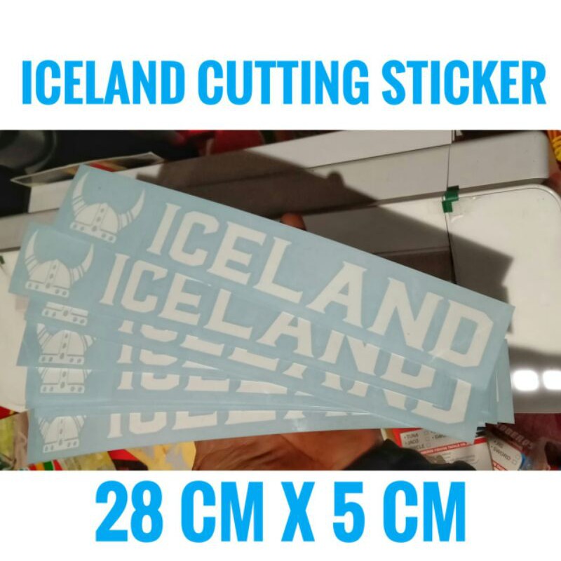 

Cutting Sticker ICELAND 29 cm X 5 cm Oracal Vinyl Stiker
