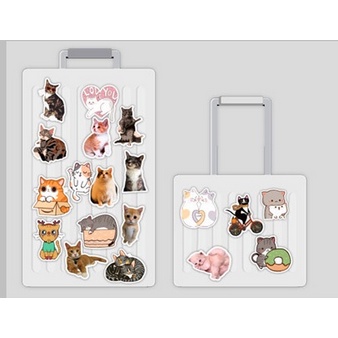 A103 STICKER 10PCS (KAWAII CATS) anti air notebook scrapbook label tempel motif kartun superhero super hero unik lucu atk alat tulis kantor murah viral termurah kartun komputer leptop handphone hp smartphone koper laptop tembok kulkas disney anime kucing