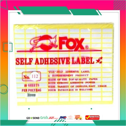 

FOX LABEL 112 1PAK=10LEMBAR R0913