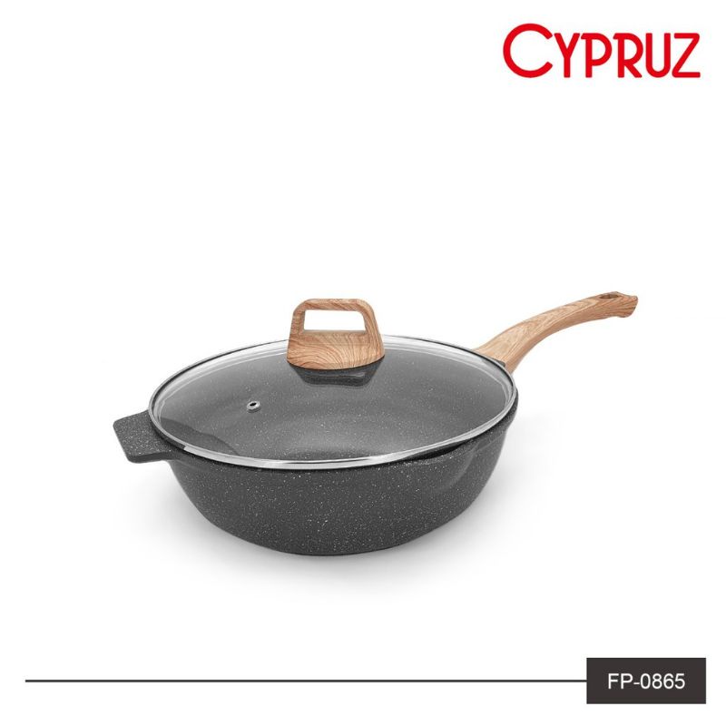 Fry Wok+ Tutup 30 Cm Granite Cypruz