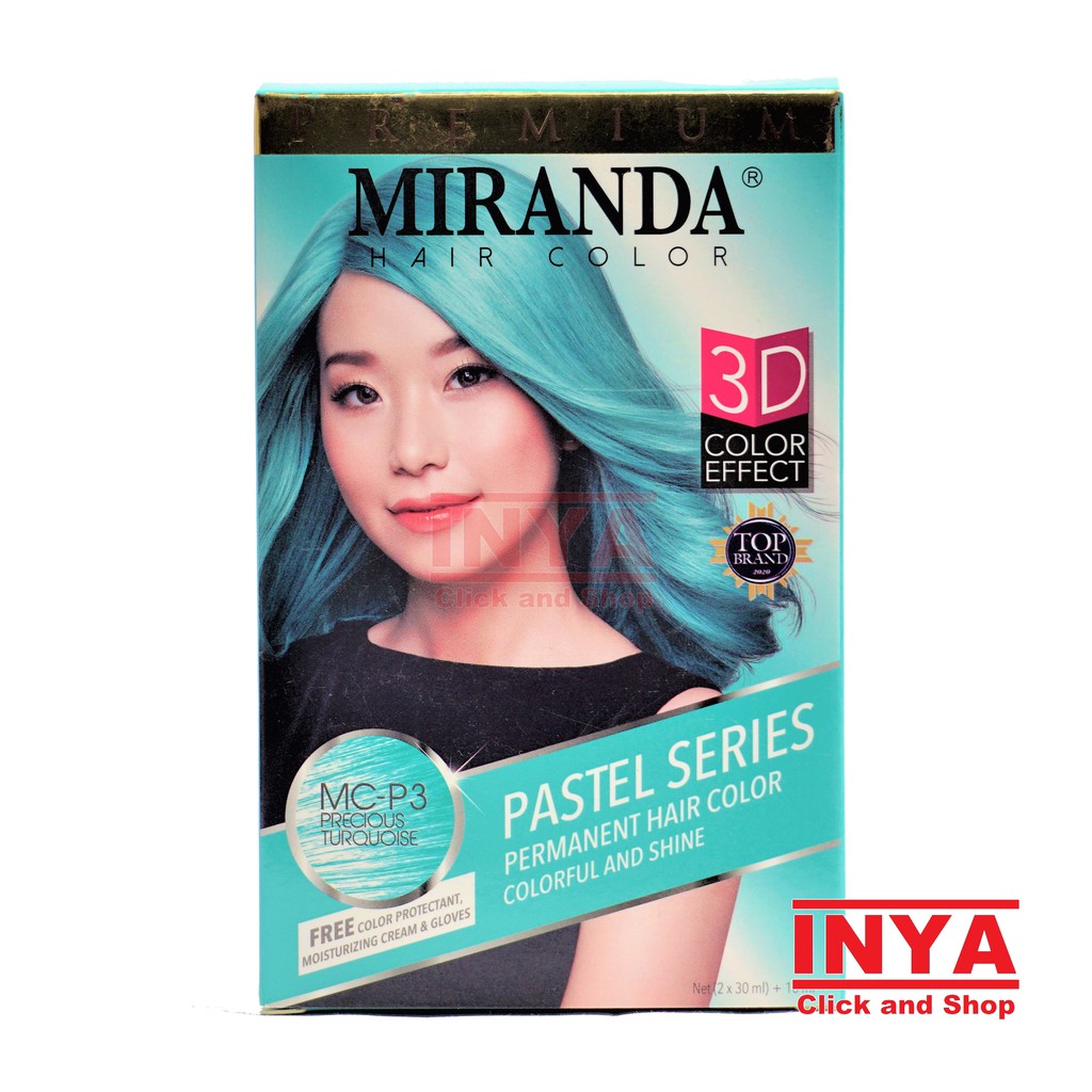 MIRANDA PASTEL SERIES MC-P3 PRECIOUS TURQUOISE 2x30ml+10ml - Semir Rambut