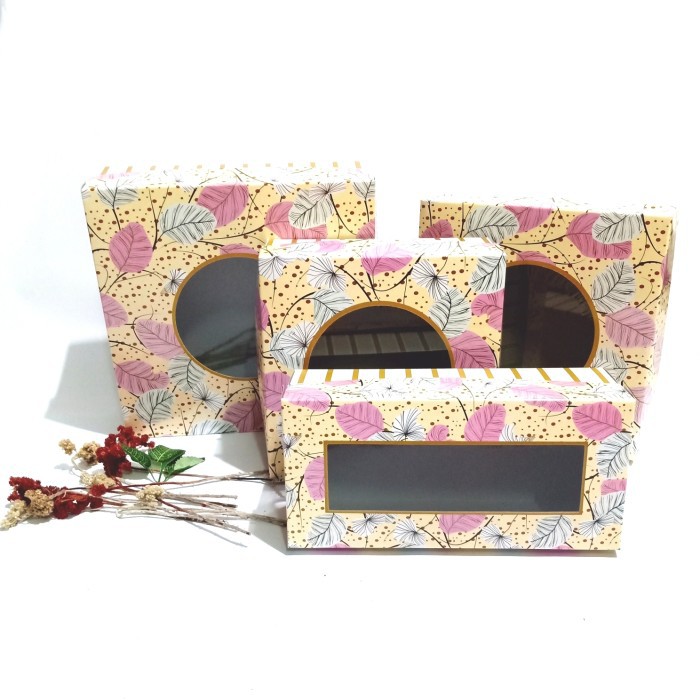 Box / Dus / Kotak Kue Motif Bunga Berkualitas dan Food grade