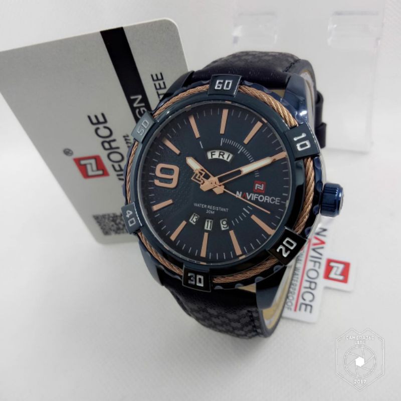Jam tangan Naviforce 9117 kulit original