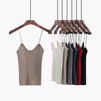 TBI Sexy Slim Tank Top Rajut Import Atasan Knitwear Wanita