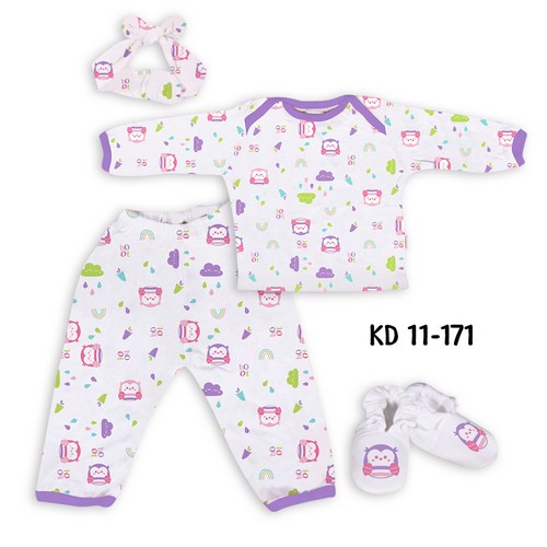 Kiddy Baju Set Bayi / Baby Gift Set Newborn Girl Setelan Lengan Panjang Free Kertas Kado Dan Ucapan / 11171