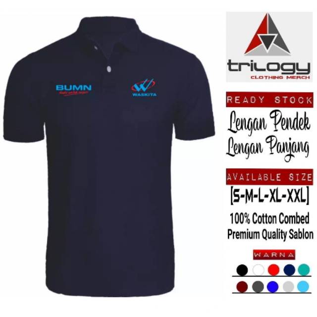KAOS POLO KERAH PRIA BUMN PT WASKITA KARYA PREMIUM QUALITY