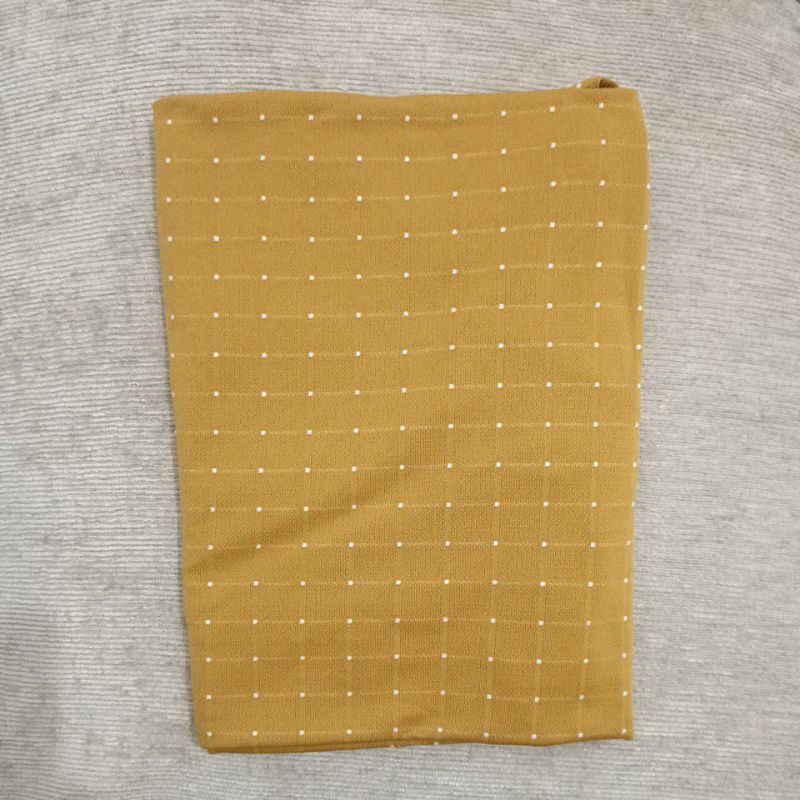 ORI ALLINE HIJAB KHIMAR BERGO AYRIN JUMBO PED / NON PED PREMIUM ORIGINAL ALINE JILBAB BERGO KERUDUNG JUMBO SYARI RUBY ALLIN MOTIF RUBI POLKA POLKADOT BENTOL TIMBUL REMPEL RUFFLE XXL XL SYARI FO DESVIKA AYYUBY-Kunyit