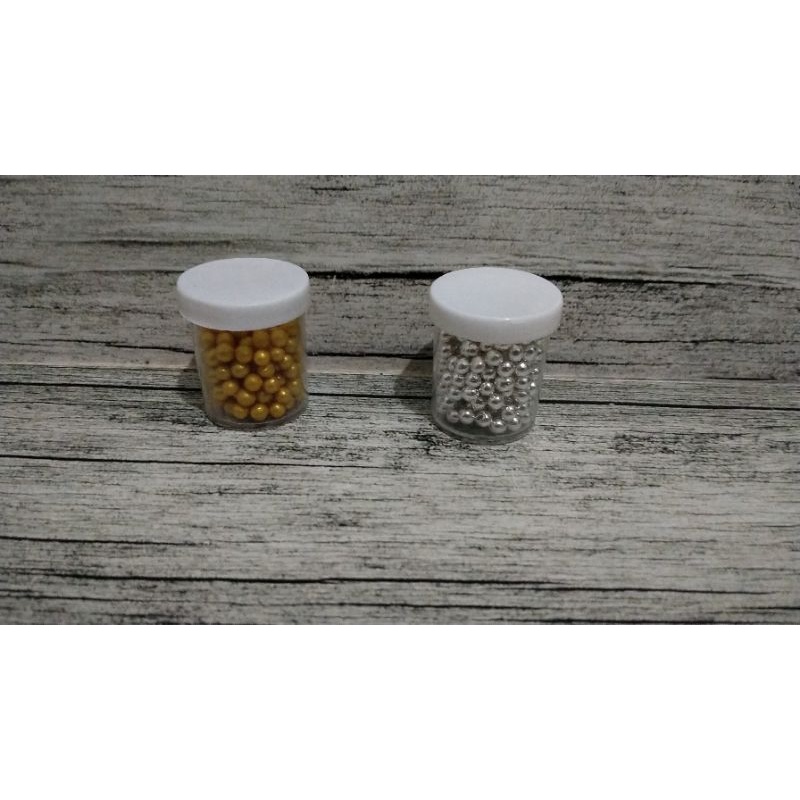 

sepringkel mutiara warna perak dan emas untuk hiasan kue harga murah berat 14 gram