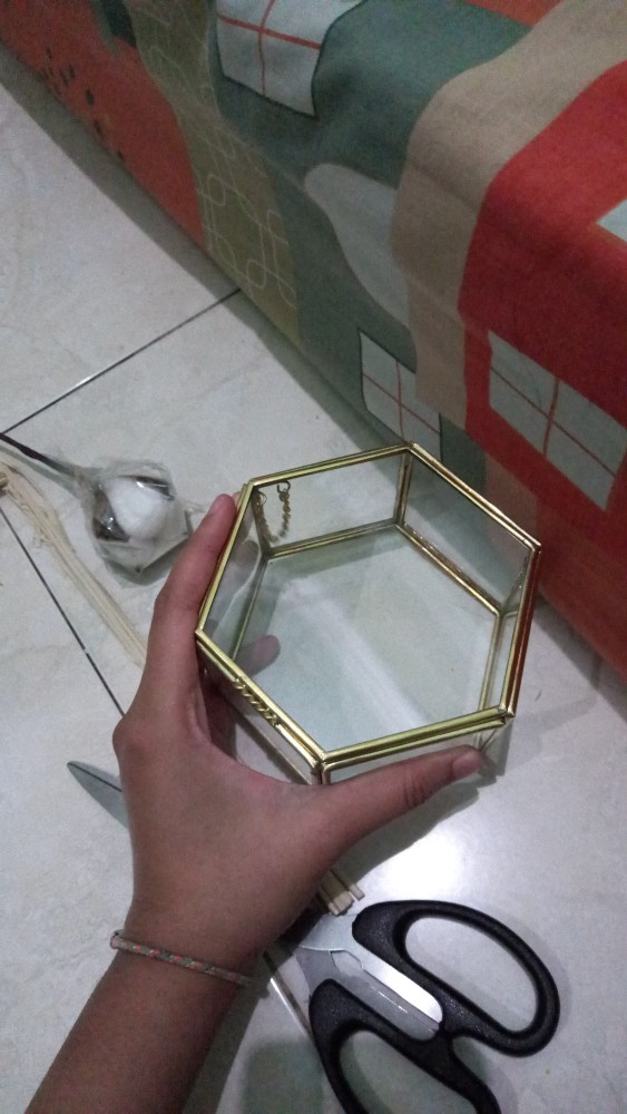 12cm Terrarium Geometric/ringbox/tempat Cincin