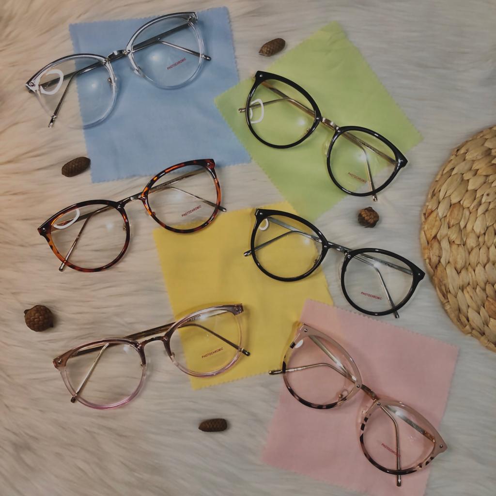 DISKON KACAMATA FASHION TERBARU-KACAMATA WANITA-PHOTOCROMIC-ANTIRADIASI-KACAMATA CAT EYES- KACAMATA 