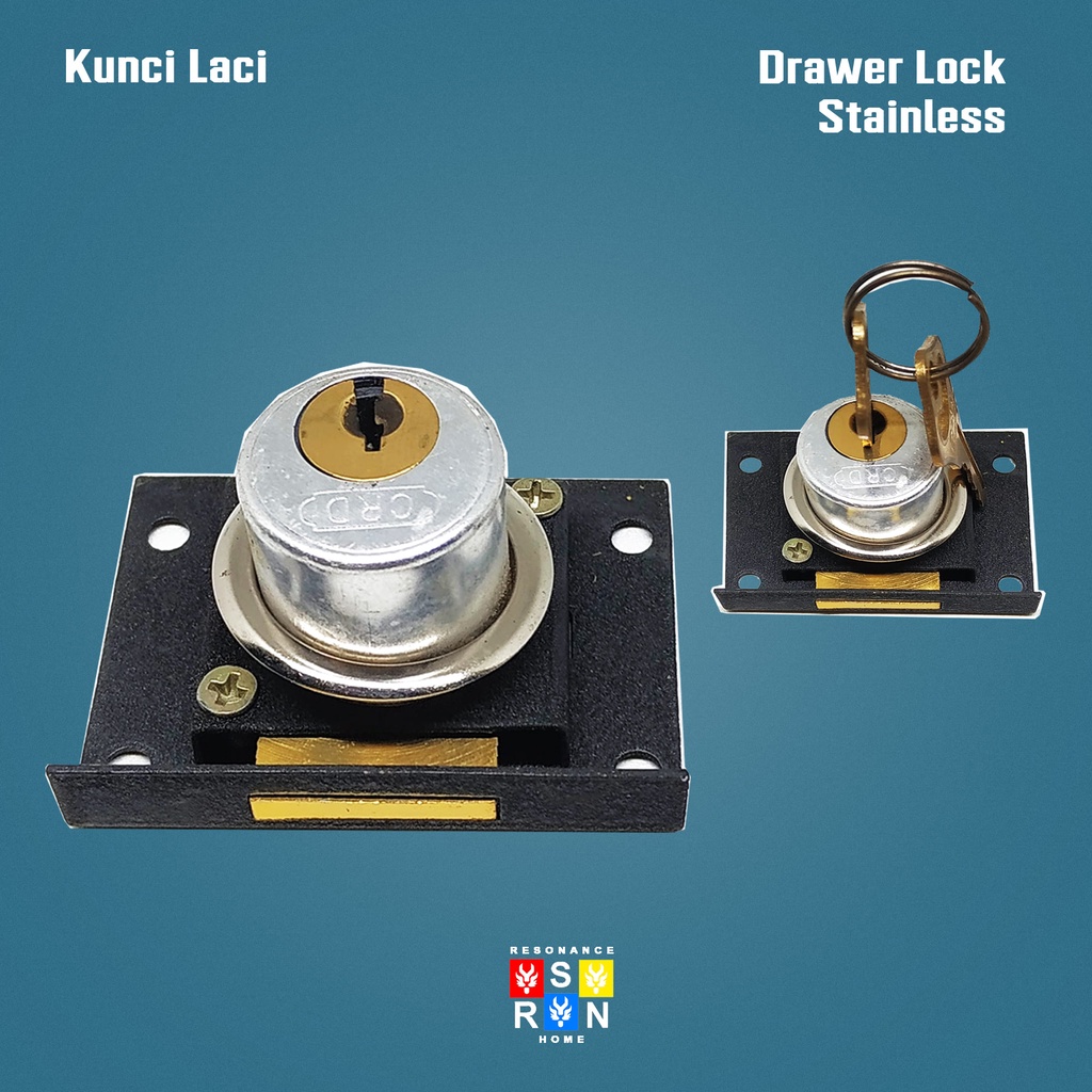 Kunci Laci Kuningan 22mm l Kunci Loker l Kunci Lemari l Drawer Lock Resonance Home