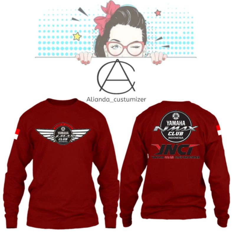 Kaos club nmax lengan panjang-nmax club indonesia