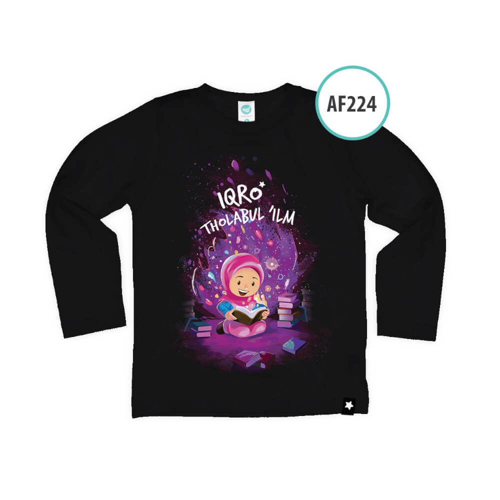 Kaos Anak Muslim Afrakids AFRA - AF224 Iqro' Thalabul 'Ilm