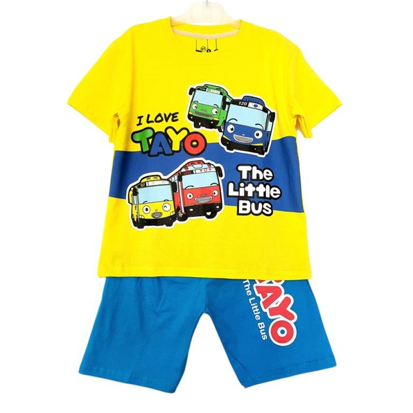 Baju Anak Laki Laki / Setelan Anak Laki Laki 2-10 th D&C Tayo Little Bus