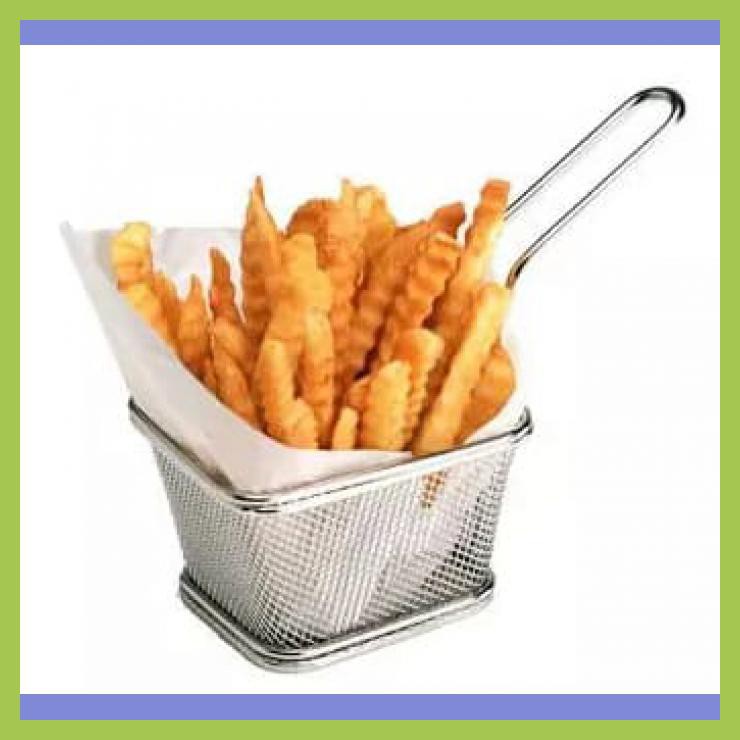 TEMPAT SAJI MEDIUM SNACK / KENTANG GORENG KOTAK STAINLESS ANTI MAGNET