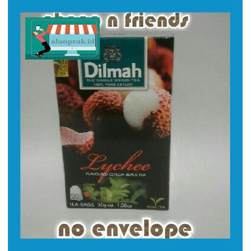 

6Rg5T7T- Teh Dilmah No Envelope 20 Sachet Lychee Te5Ts56-