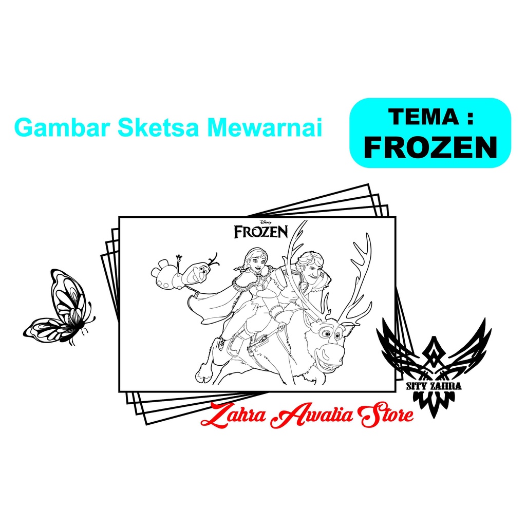 

Gambar Sketsa Mewarnai Frozen / Seketsa Lukis / Drawing Sketch / Menggambar