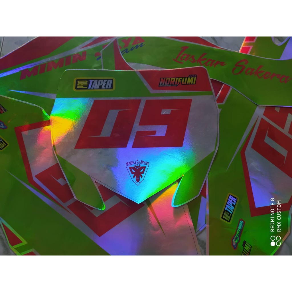 Decal Sticker Dtracker 150 New Stiker Full Hologram Model 003 (Pelangi Dekal Stiker)