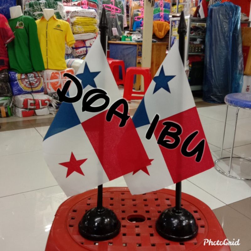 

best seller tiang kayu meja+bendera PANAMA ready stock