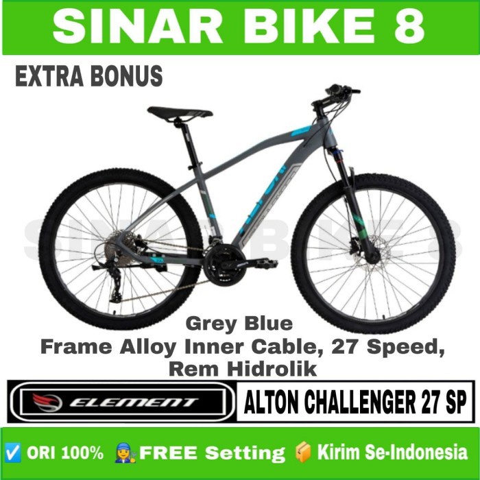 Sepeda Gunung MTB ELEMENT ALTON CHALLENGER 27 Speed Alloy ukuran 27.5 Inch