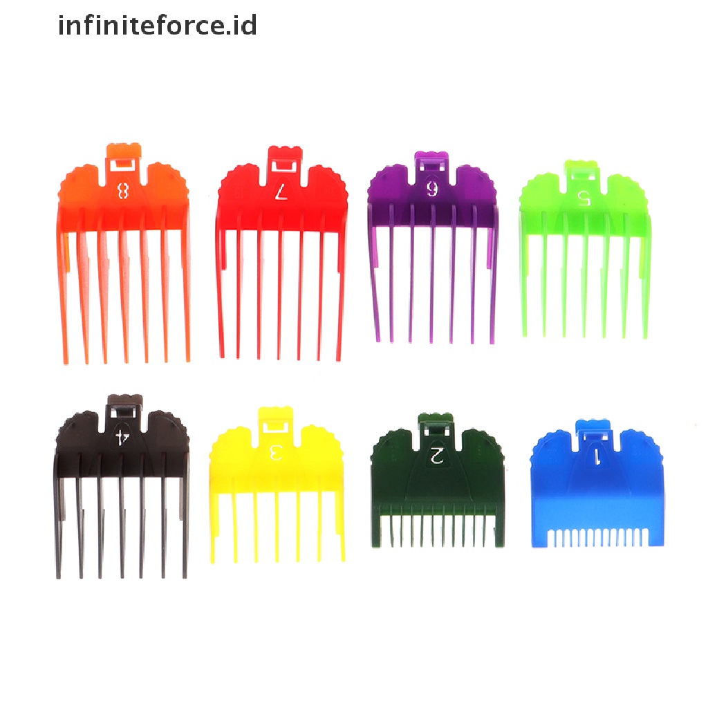 (infiniteforce.id) 8pcs / Set Sisir Panduan Potong Rambut Untuk Salon / Barber