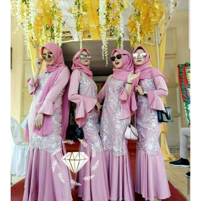 MAXY DUYUNG KONDANGAN ELISA, VELVET BRUKAT TILE, GAMIS HIJAB MUSLIM, MAXY DRESS