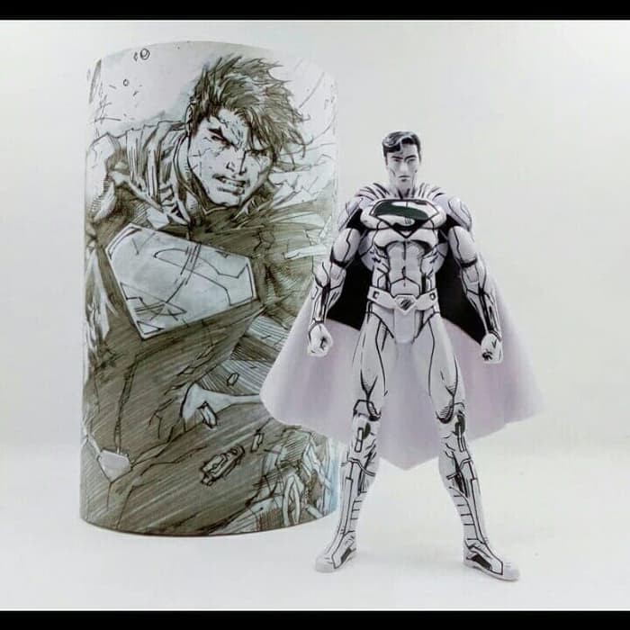 DC Blue Line Comics Edition Superman Black and White Figure