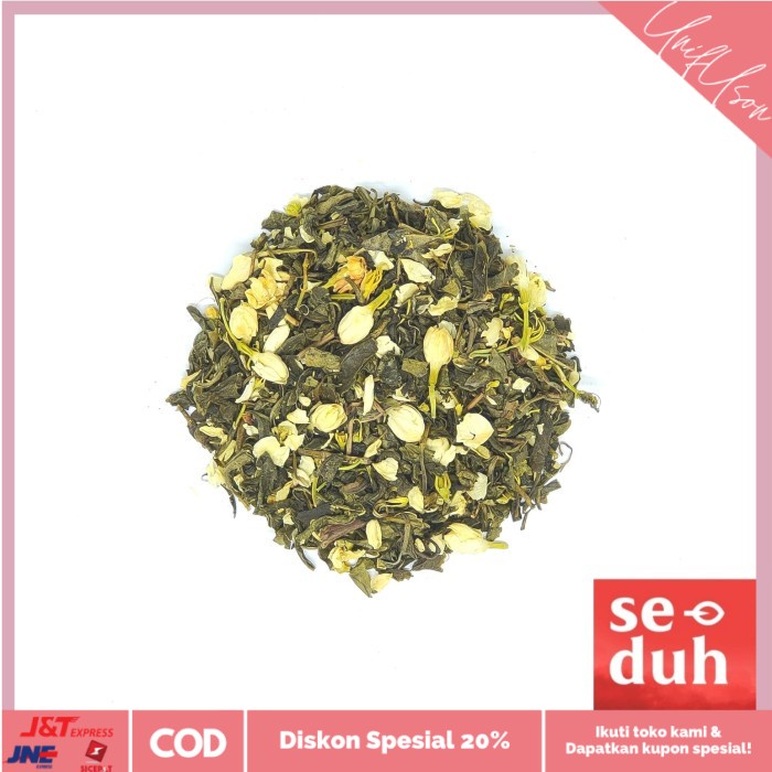 

⭐COD⭐ WHITE JASMINE Tea Blend - Teh Hijau Melati /Jasmine Green Tea 100 gram