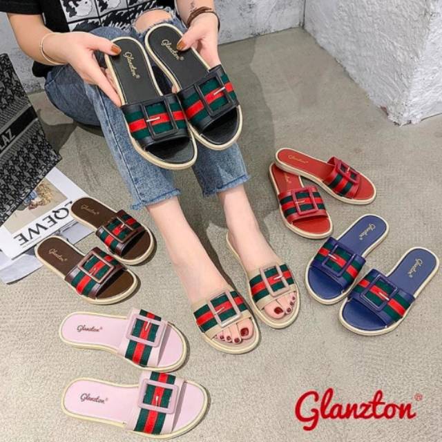 SANDAL SELOP WANITA JELLY SANDAL SLOP WANITA  GUCCI SANDAL SLIDE WANITA