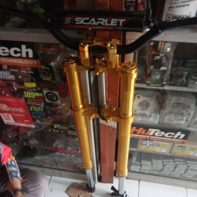 USD UPSIDE-DOWN SCARLET SET SETANG SCARLET TWINWALL FOR KLX AND D-TRACKER MOTOR CROSS TRAIL GRASTRAK