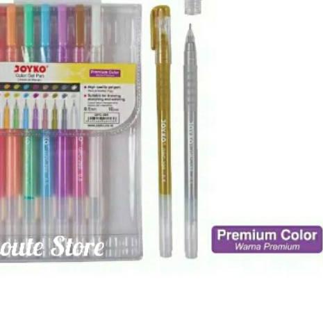 

☑ Joyko Gel Pen Set 10 Warna Soft Cocok Kertas Putih / Hitam Menggambar Mewarnai ☎