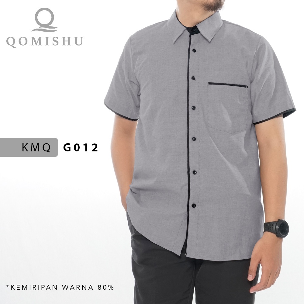 QOMISHU Kemeja Pria Kasual Slim Fit Keren Simpel Modis Modern KMQ