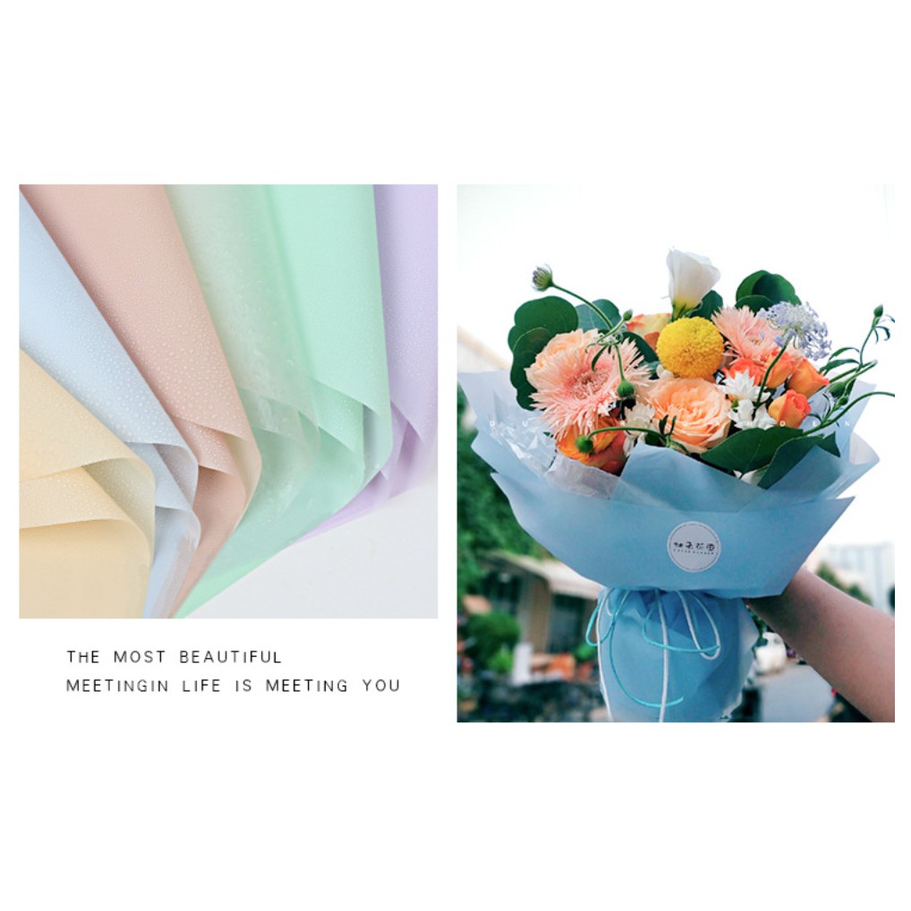 Flower Wrapping Soft Pastel Flower Wrap Kertas Bunga Waterproof 60 x 60 cm