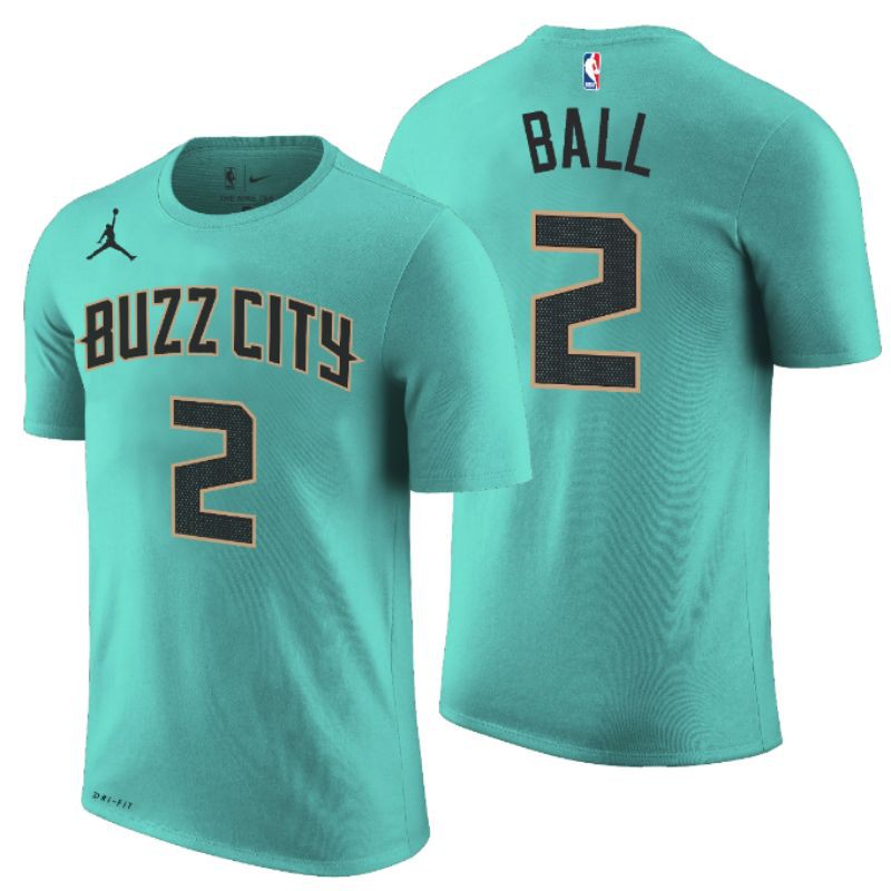 T shirt Kaos Baju Basket NBA Charlotte Hornets No 2 LaMelo Ball City Edition