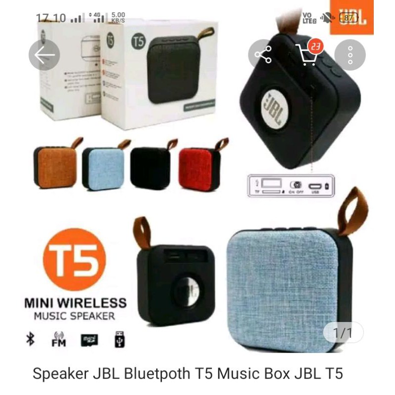 Speaker bluetooth jbl T5
