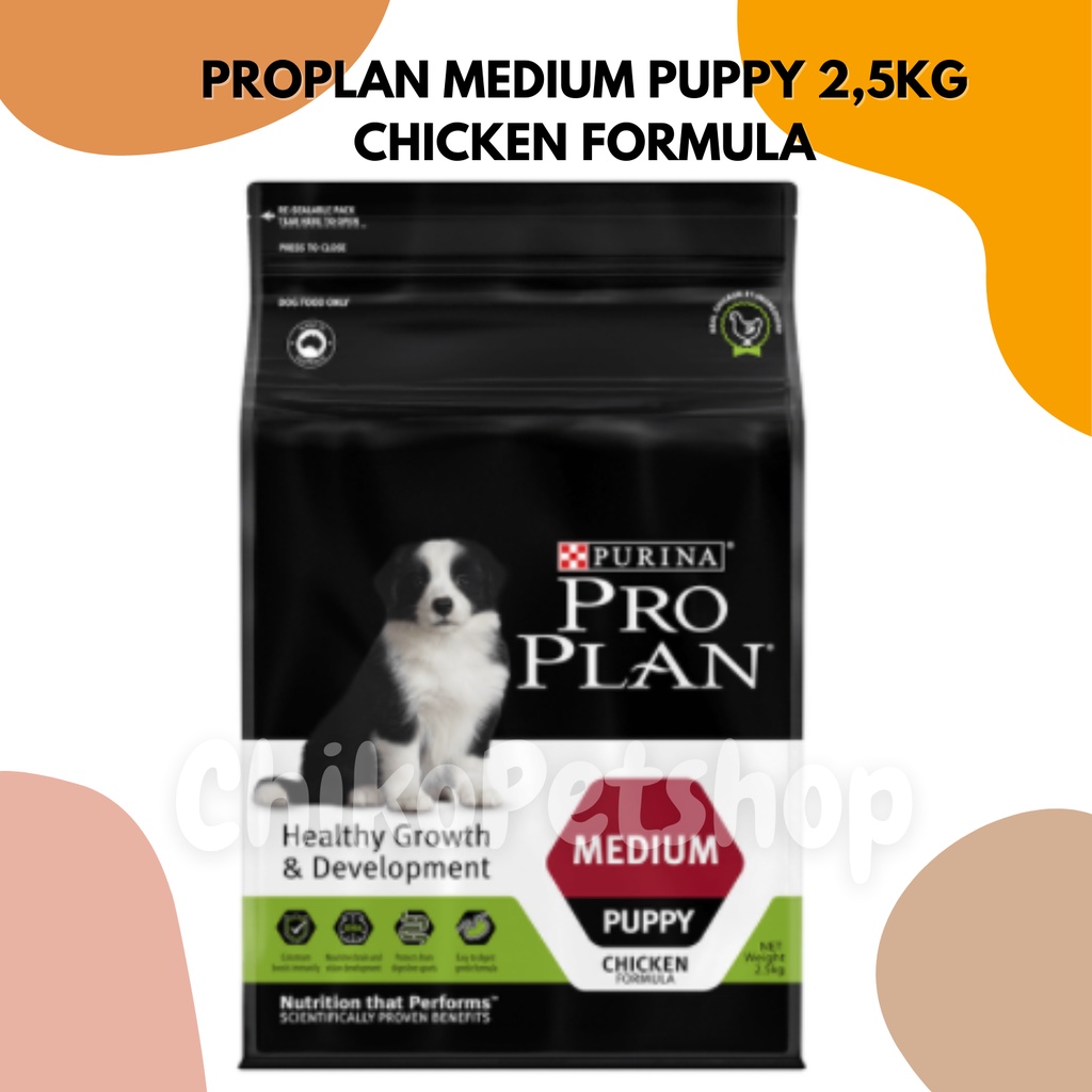 PRO PLAN PUPPY Medium Chicken 2.5Kg | PROPLAN DOG 2.5 Kg HEALTHY GROWTH &amp; DEVELOPMENT