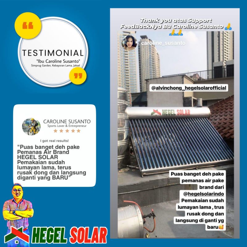 Water Heater Solar Hegel Solar 300 Liter